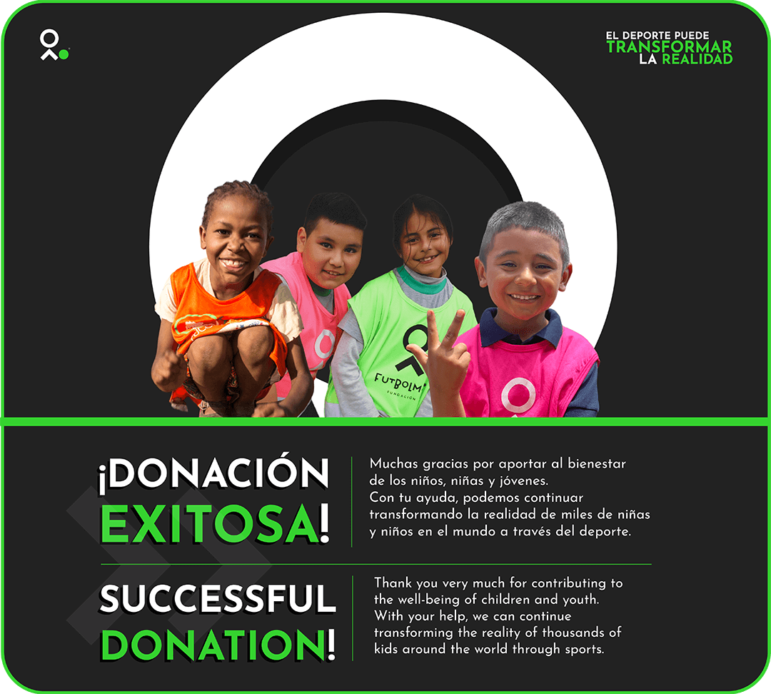 Futbolmas donación exitosa